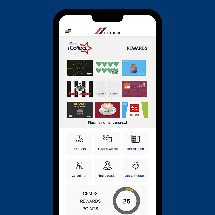 iCollect home screen